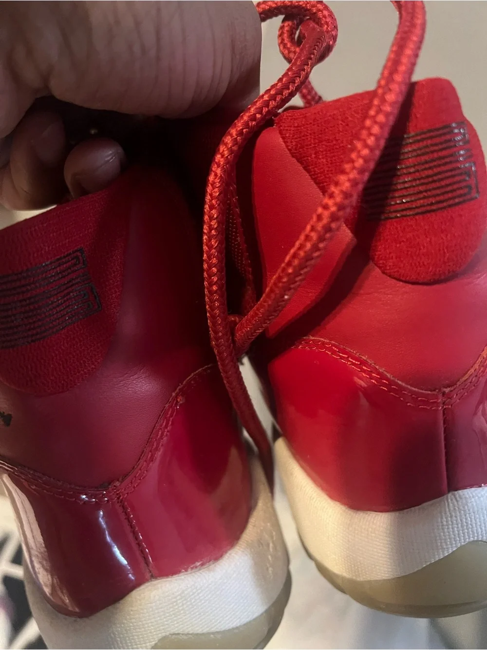 Nike Jordan 11 Concords Red and White